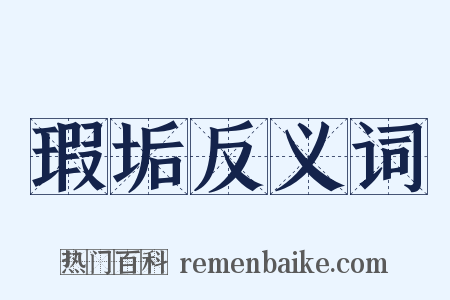 瑕垢反义词是什么意思的图片